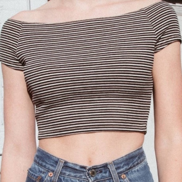 Brandy Melville Tops - BRANDY MELVILLE: CROPPED OFF THE SHOULDER TOP